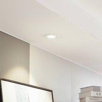 Arcchio LED downlight Zarik, white, 3,000K