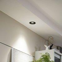 Arcchio Harcos LED downlight, black, 11 cm, 4,000K