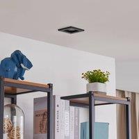 Lindby Thorid downlight, black, 10 x 10 cm, set of 10, GU10