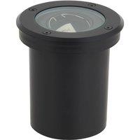 Lindby recessed floor light Cliff, 13 cm, round, black