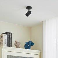 Lindby downlight Jorell, black, 13 cm, 1-bulb, GU10