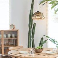 Globo Colly pendant light bamboo mesh lampshade, 30 cm