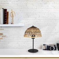 Globo Colly table lamp, bamboo mesh lampshade