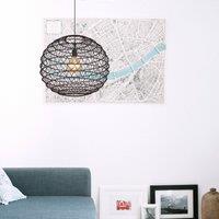 Globo Senni pendant light, black, 59 cm