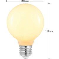 Arcchio LED bulb E27 8W G80 2,700K dimmable, opal, set of 3