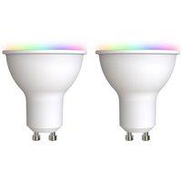 LUUMR Smart LED GU10 plastic 4.7W RGBW CCT Tuya opal set of 2