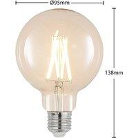 Arcchio LED bulb E27 8 W 2,700 K G95 globe clear 3-pack