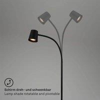Briloner Skriva floor lamp, adjustable, GU10, black