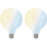 LUUMR Smart LED bulb 2pcs E27 G125 7W CCT matt Tuya