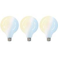 LUUMR Smart LED bulb 3pcs E27 G125 7W CCT matt Tuya