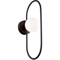Viokef Fancy wall light, glass lampshade, black