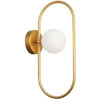 Viokef Fancy wall light, glass lampshade, gold