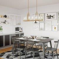 Quintiesse Kimrose pendant light, 10-bulb, brass