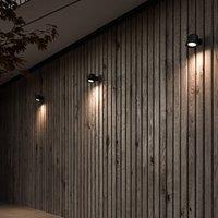 Nordlux Aleria outdoor wall light, black metal