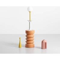 ALDEX Joel table lamp, height 35 cm, mustard yellow/white