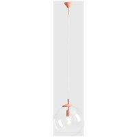 ALDEX Nohr pendant light with glass shade, coral/clear
