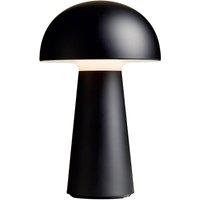 Lindby LED rechargeable table lamp Zyre, black, IP44, touch dimmer