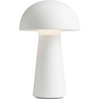 Lindby LED rechargeable table lamp Zyre, white, IP44, touch dimmer