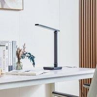 Lindby LED desk lamp Rylas, black, USB, CCT