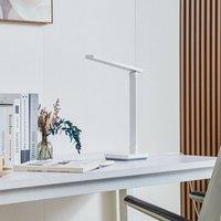 Lindby LED desk lamp Rylas, white, USB, CCT