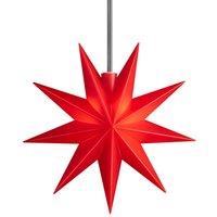 STERNTALER LED star, red, 11 cm, 9 points, IP44, battery