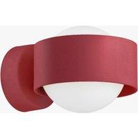 Argon Mado wall light in glass and steel, red