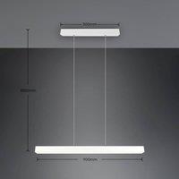 Trio Lighting Paros DUOline LED pendant light, linear matt white