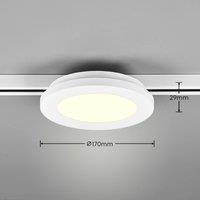 Trio Lighting Camillus LED track light for DUOline, white, 17 cm