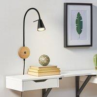 Briloner 2180015 LED wall light with wooden detail