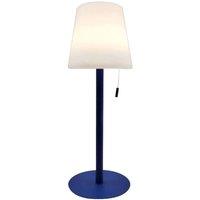 Lindby LED rechargeable lamp Azalea blue aluminium CCT height-adjustable