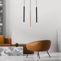 Eko-Light Monza pendant light, black/gold, 3-bulb