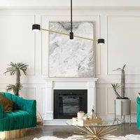 Eko-Light Cross Gold ceiling light, 2-bulb