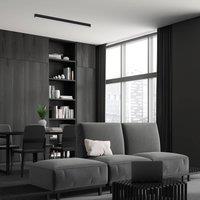 Eko-Light Lungo ceiling light, black, length 124 cm