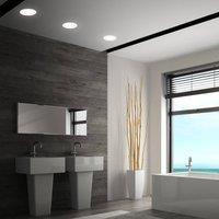 Briloner 7605 LED recessed spotlight IP44 3-pack CTS white