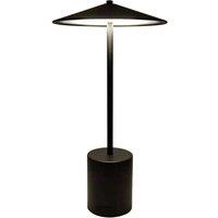 Lindby LED rechargeable table lamp Ayva, black, aluminium, IP44