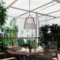 Lindby LED outdoor hanging light Levino, black, metal