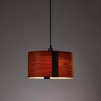 LZF LAMPS LZF Sushi pendant light, black/cherry wood