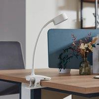 Lindby LED clip-on light Maori, white, metal, CCT, dimmable.
