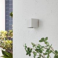 Lindby Nivar LED outdoor wall light, angular, white, metal, IP54