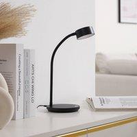 Lindby Maori LED table lamp, black, CCT, metal, dimmable