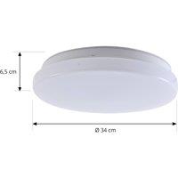 Lindby LED outdoor ceiling light Kirkola, 3000 K, 26 cm, white