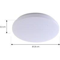 Lindby LED outdoor ceiling light Kirkola, 4000 K, 34 cm, white