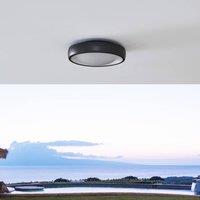 Lindby LED outdoor ceiling lamp Niniel, black, 25 cm