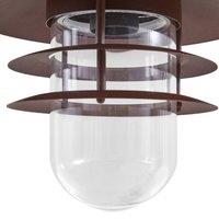 Lindby outdoor wall light Meliora, rust brown, iron, IP44, E27