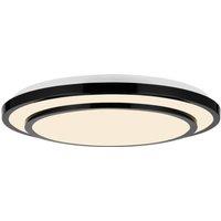 Lindby LED ceiling light Duala, black, RGB, CCT, remote control