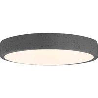 Lindby LED ceiling light Manala, concrete grey, RGB, CCT, remote control