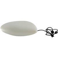 Lindby outdoor floor light Arani, white, plastic, plug