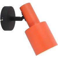 Lindby wall spotlight Ovelia, orange/black, metal, E27