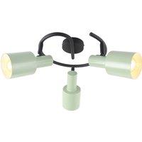 Lindby downlight Ovelia, green/black, 3-bulb, E27