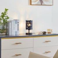 Lucande table lamp Aeloria, black, iron, 12 cm, E27